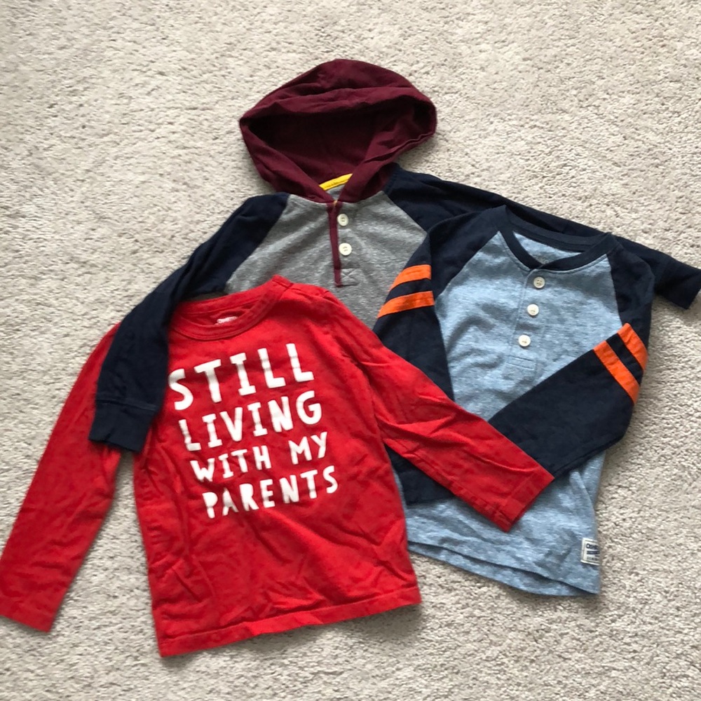 Bundle of toddler long-sleeve shirts